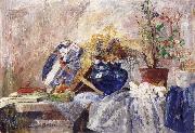 James Ensor Still life with Blue Vase and Fan Norge oil painting reproduction
